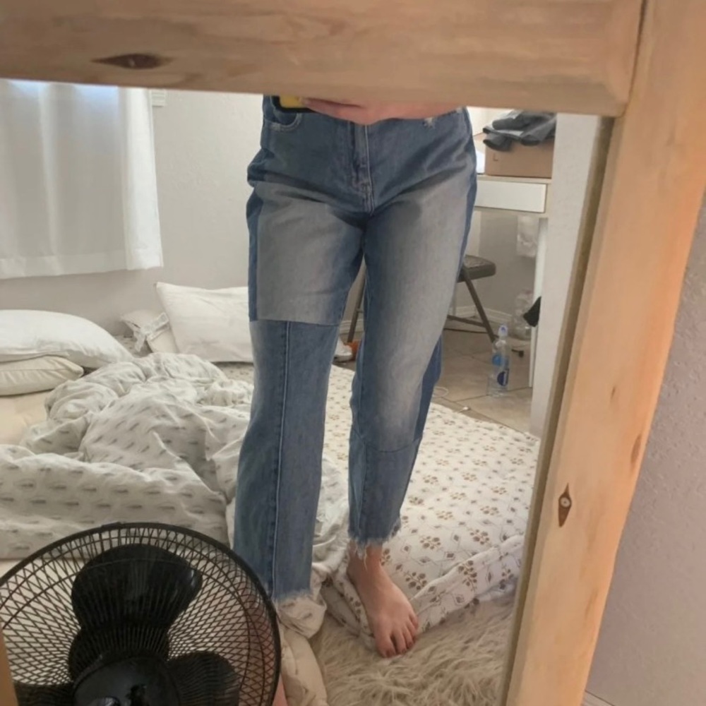 Patch work jeans hidden